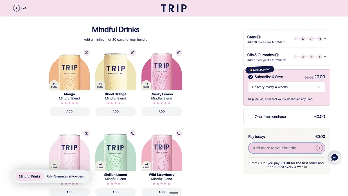 Trip's Bundle Builder