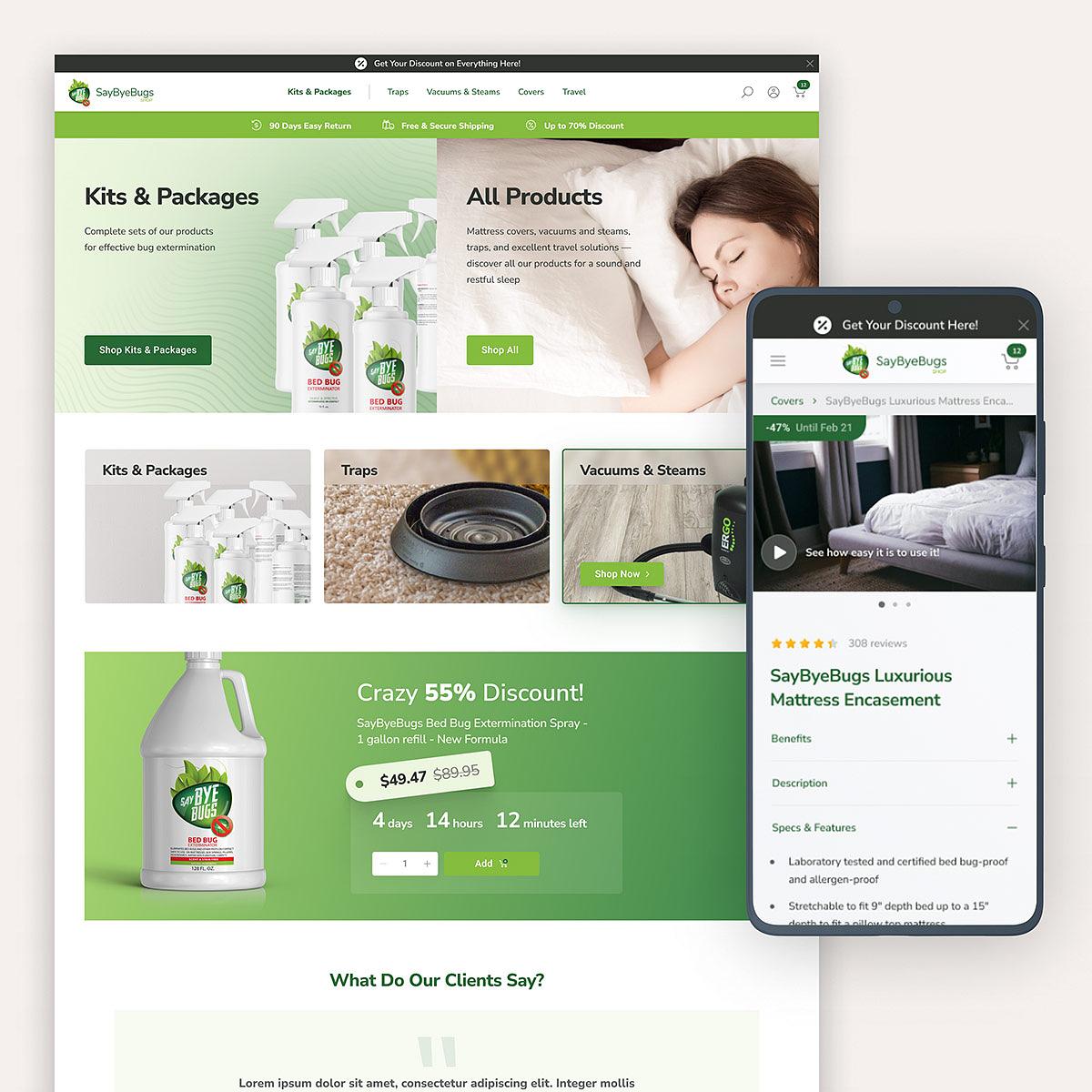 SayByeBugs • Premium Shopify Plus Store