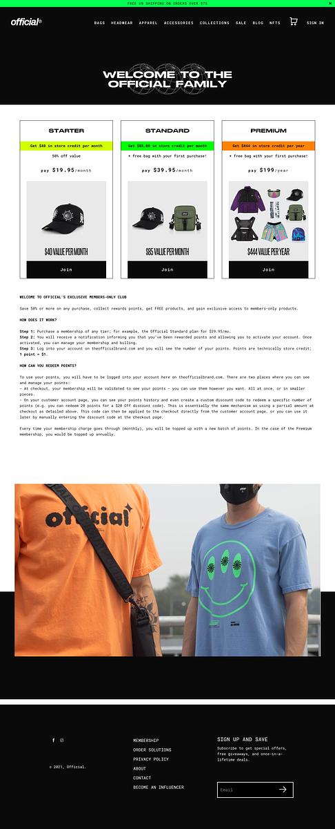 Official Brand Membership Program