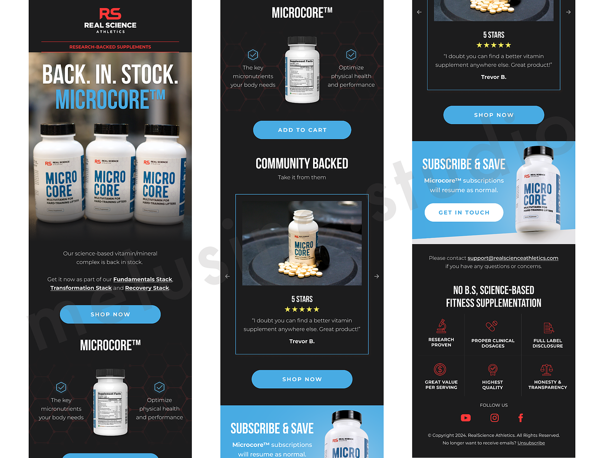 RealScience Athletics Subscription Highlight