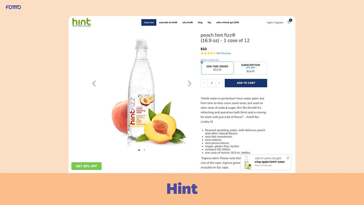 Social proof notifications